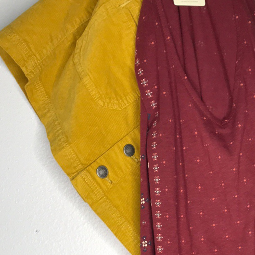 NWT Free People Corduroy mini skirt marigold - Picture 6 of 8